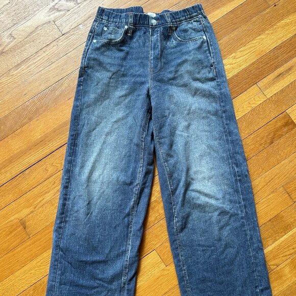 rag & bone Size S Miramar Wide Leg Terry Sweatpant Jeans (Lenox) - Picture 4 of 9